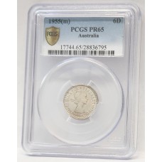 AUSTRALIA 1958 . THREEPENCE . PROOF . PCGS PR65